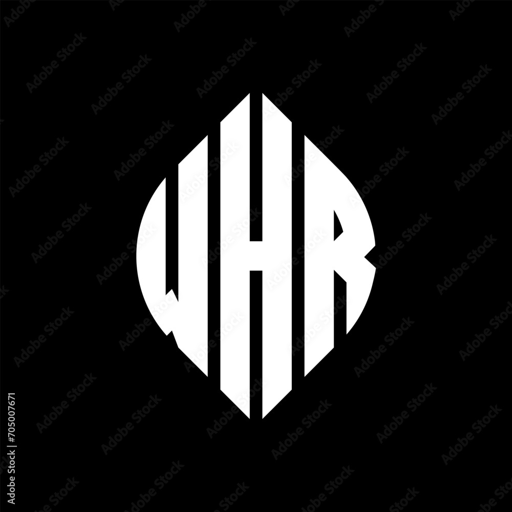 WHR circle letter logo design with circle and ellipse shape. WHR ellipse letters with typographic style. The three initials form a circle logo. WHR circle emblem abstract monogram letter mark vector. WHR circle letter logo design with circle and ellipse shape. WHR ellipse letters with typographic style. The three initials form a circle logo. WHR circle emblem abstract monogram letter mark vector.