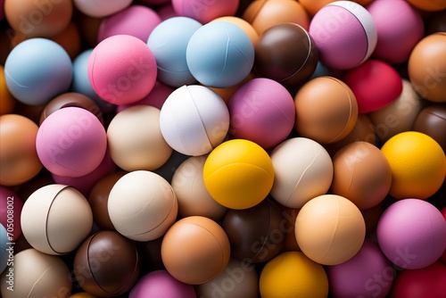 Abstract 3D Balls in Pastel Colored Background - Vibrant and Mesmerizing Art Visualization