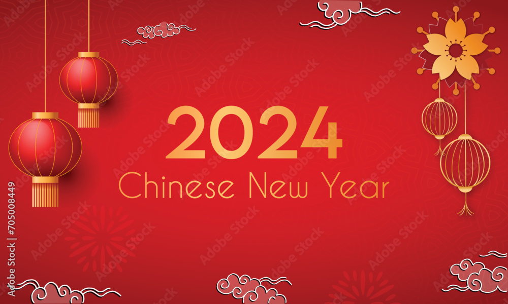 Chinese Happy New Year 2024 Background Design
