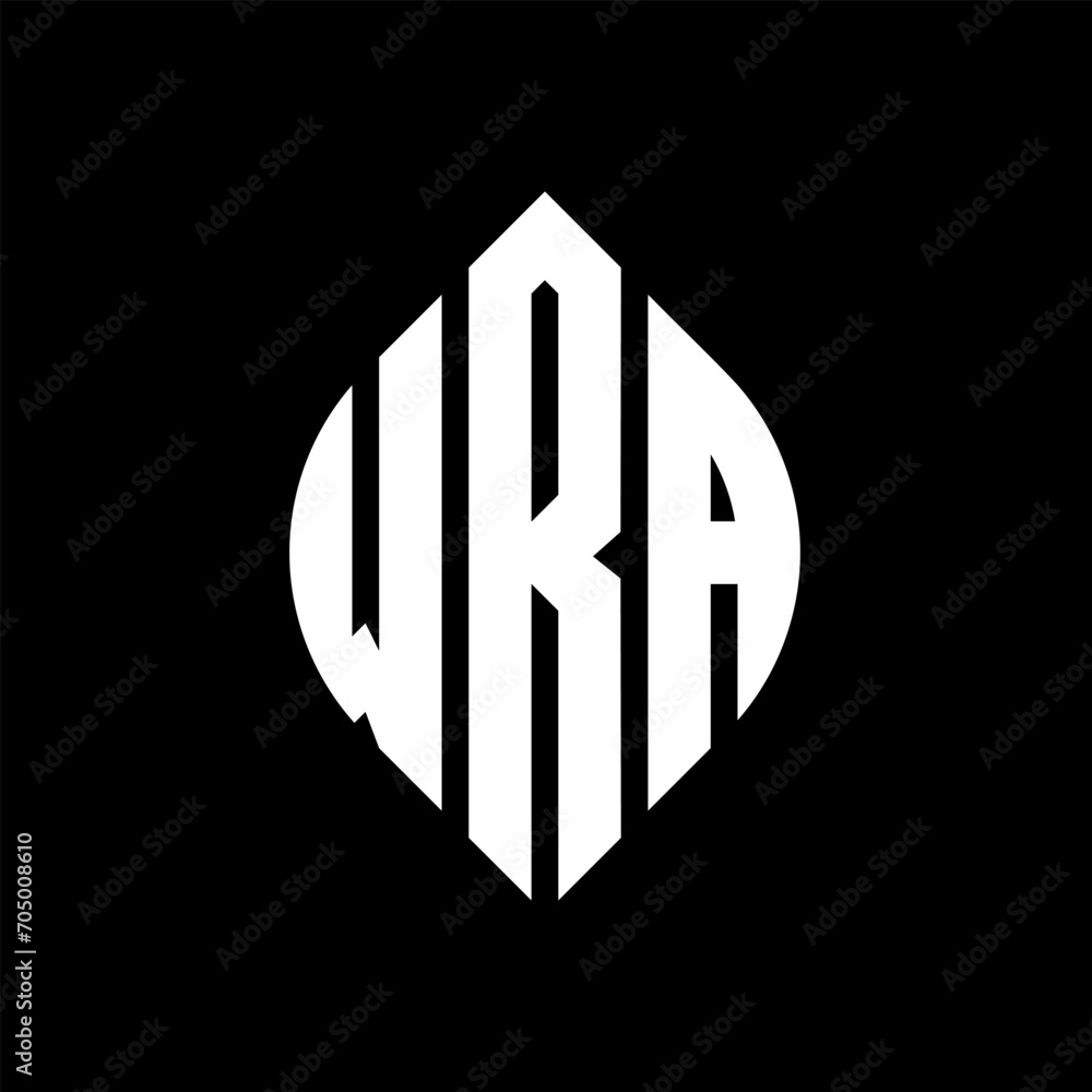 WRA circle letter logo design with circle and ellipse shape. WRA ellipse letters with typographic style. The three initials form a circle logo. WRA circle emblem abstract monogram letter mark vector. WRA circle letter logo design with circle and ellipse shape. WRA ellipse letters with typographic style. The three initials form a circle logo. WRA circle emblem abstract monogram letter mark vector.