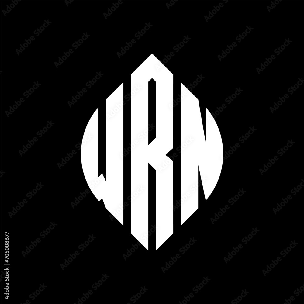 WRN circle letter logo design with circle and ellipse shape. WRN ellipse letters with typographic style. The three initials form a circle logo. WRN circle emblem abstract monogram letter mark vector. WRN circle letter logo design with circle and ellipse shape. WRN ellipse letters with typographic style. The three initials form a circle logo. WRN circle emblem abstract monogram letter mark vector.