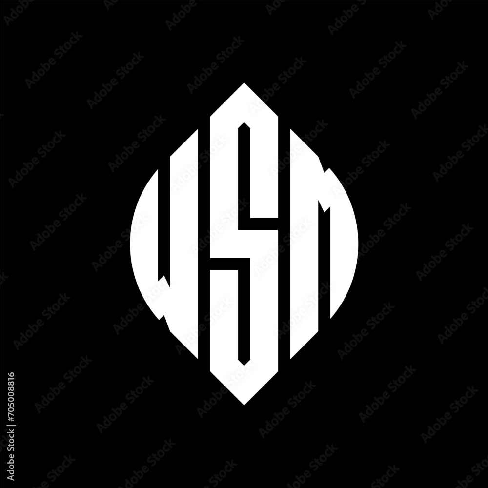 WSM circle letter logo design with circle and ellipse shape. WSM ellipse letters with typographic style. The three initials form a circle logo. WSM circle emblem abstract monogram letter mark vector. WSM circle letter logo design with circle and ellipse shape. WSM ellipse letters with typographic style. The three initials form a circle logo. WSM circle emblem abstract monogram letter mark vector.