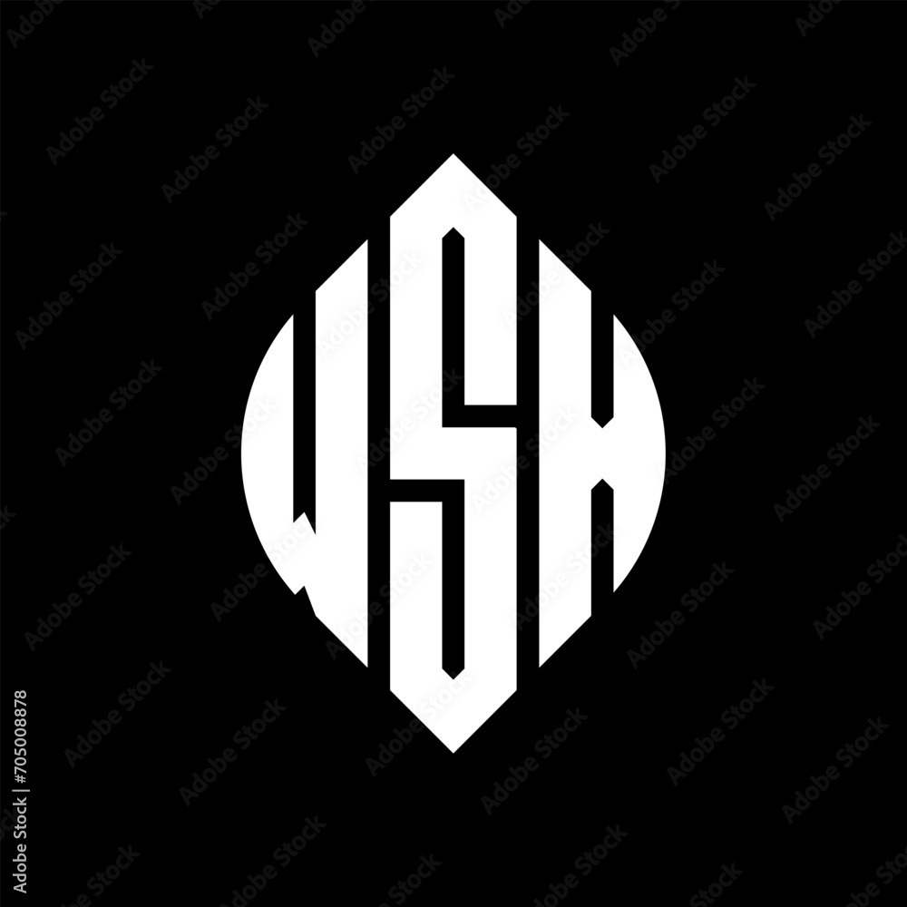 WSX circle letter logo design with circle and ellipse shape. WSX ellipse letters with typographic style. The three initials form a circle logo. WSX circle emblem abstract monogram letter mark vector. WSX circle letter logo design with circle and ellipse shape. WSX ellipse letters with typographic style. The three initials form a circle logo. WSX circle emblem abstract monogram letter mark vector.