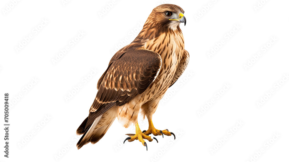 Naklejka premium Buteo bird isolated on a transparent background