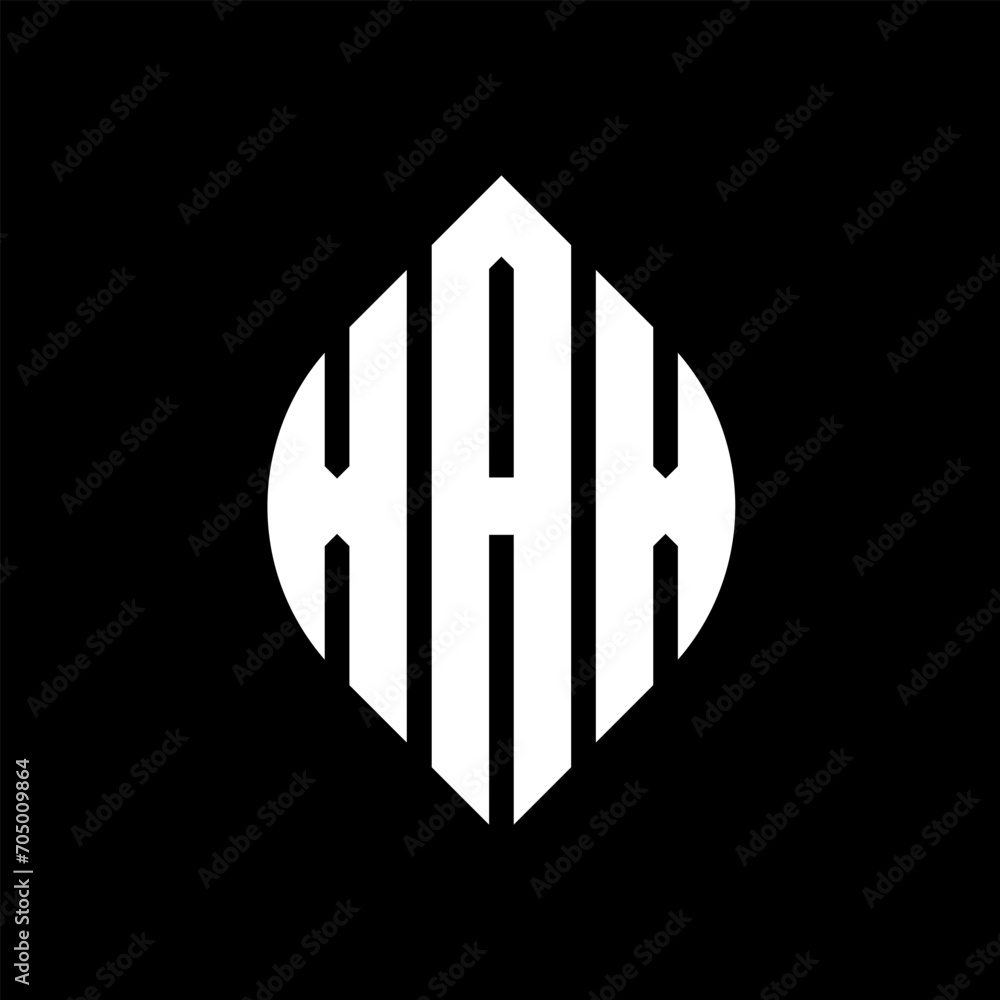 XAX circle letter logo design with circle and ellipse shape. XAX ellipse letters with typographic style. The three initials form a circle logo. XAX circle emblem abstract monogram letter mark vector. XAX circle letter logo design with circle and ellipse shape. XAX ellipse letters with typographic style. The three initials form a circle logo. XAX circle emblem abstract monogram letter mark vector.