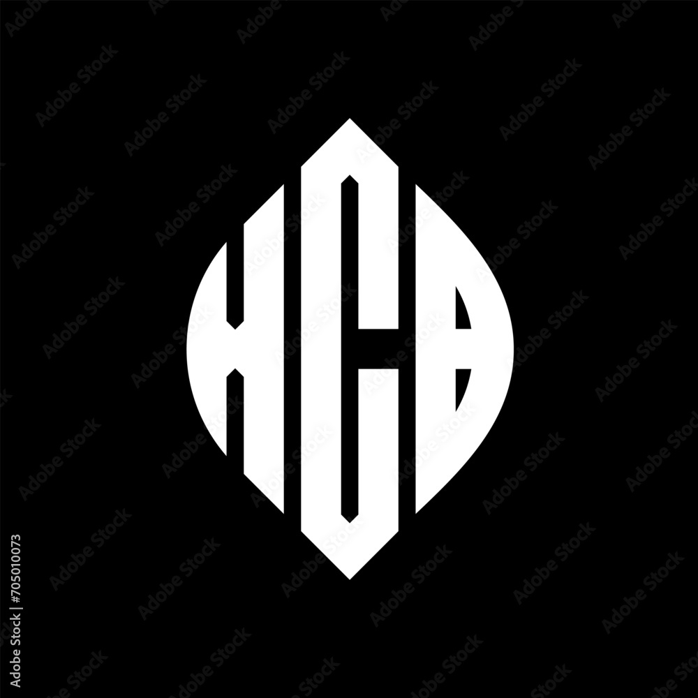 XCB circle letter logo design with circle and ellipse shape. XCB ellipse letters with typographic style. The three initials form a circle logo. XCB circle emblem abstract monogram letter mark vector. XCB circle letter logo design with circle and ellipse shape. XCB ellipse letters with typographic style. The three initials form a circle logo. XCB circle emblem abstract monogram letter mark vector.