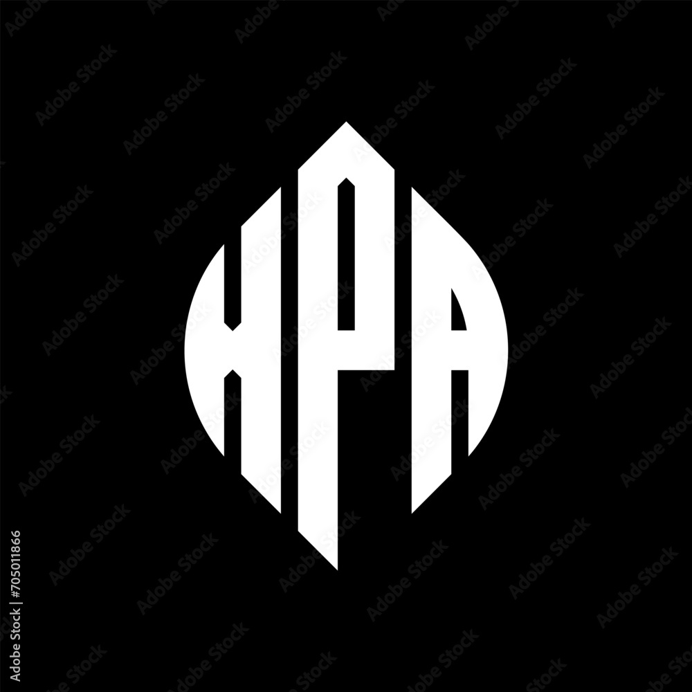 XPA circle letter logo design with circle and ellipse shape. XPA ellipse letters with typographic style. The three initials form a circle logo. XPA circle emblem abstract monogram letter mark vector. XPA circle letter logo design with circle and ellipse shape. XPA ellipse letters with typographic style. The three initials form a circle logo. XPA circle emblem abstract monogram letter mark vector.