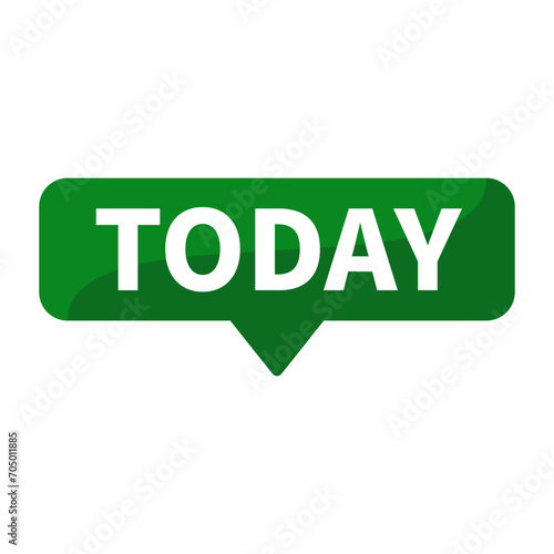 Today Green Rectangle Shape For Announcement Information Promotion Business Marketing Schedule Social Media
