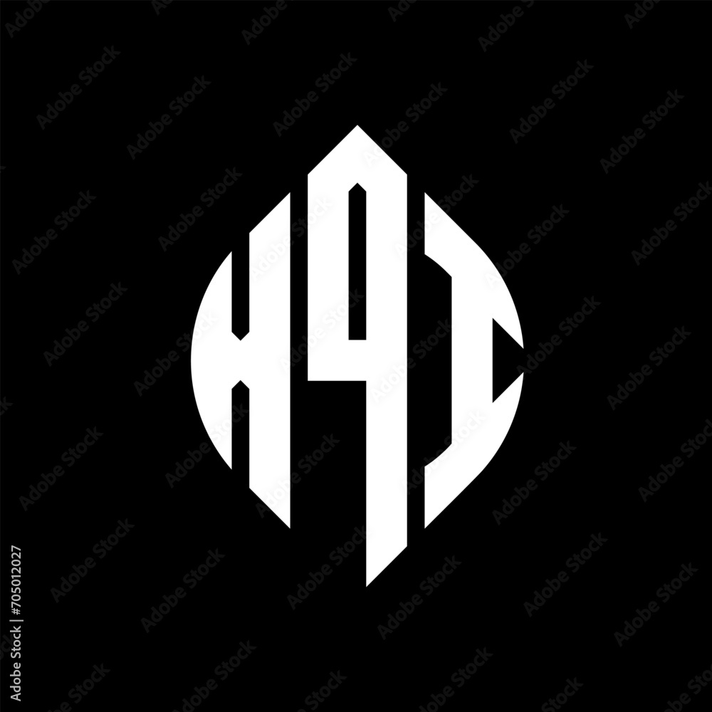 XQI circle letter logo design with circle and ellipse shape. XQI ellipse letters with typographic style. The three initials form a circle logo. XQI circle emblem abstract monogram letter mark vector. XQI circle letter logo design with circle and ellipse shape. XQI ellipse letters with typographic style. The three initials form a circle logo. XQI circle emblem abstract monogram letter mark vector.