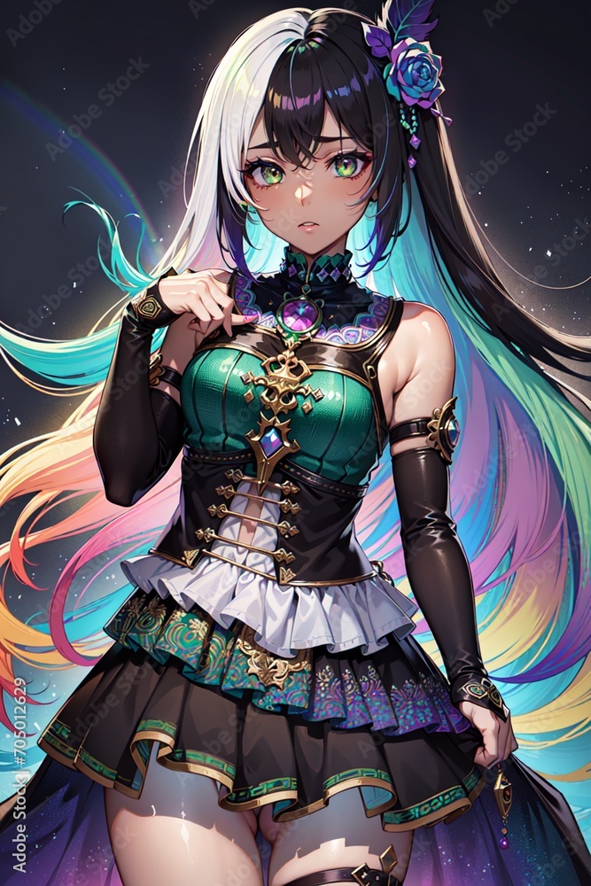 illustration of a anime girl illustration of a anime girl