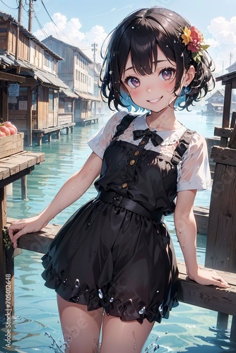 illustration of a anime girl