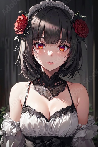 illustration of a anime girl