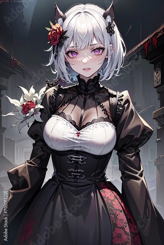 illustration of a anime girl