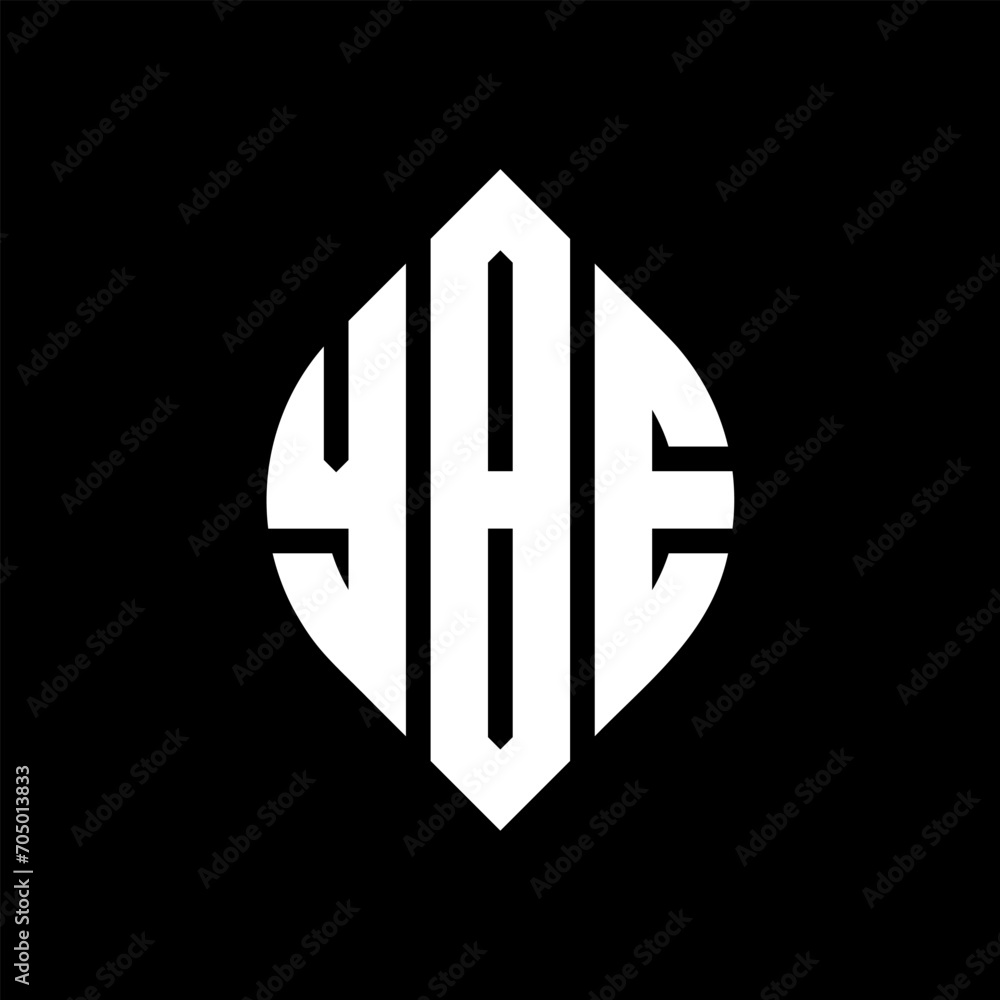 YBE circle letter logo design with circle and ellipse shape. YBE ellipse letters with typographic style. The three initials form a circle logo. YBE circle emblem abstract monogram letter mark vector. YBE circle letter logo design with circle and ellipse shape. YBE ellipse letters with typographic style. The three initials form a circle logo. YBE circle emblem abstract monogram letter mark vector.