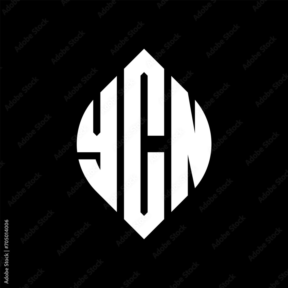 YCN circle letter logo design with circle and ellipse shape. YCN ellipse letters with typographic style. The three initials form a circle logo. YCN circle emblem abstract monogram letter mark vector. YCN circle letter logo design with circle and ellipse shape. YCN ellipse letters with typographic style. The three initials form a circle logo. YCN circle emblem abstract monogram letter mark vector.