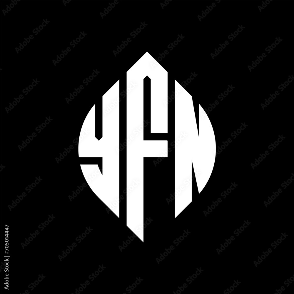 YFN circle letter logo design with circle and ellipse shape. YFN ellipse letters with typographic style. The three initials form a circle logo. YFN circle emblem abstract monogram letter mark vector. YFN circle letter logo design with circle and ellipse shape. YFN ellipse letters with typographic style. The three initials form a circle logo. YFN circle emblem abstract monogram letter mark vector.