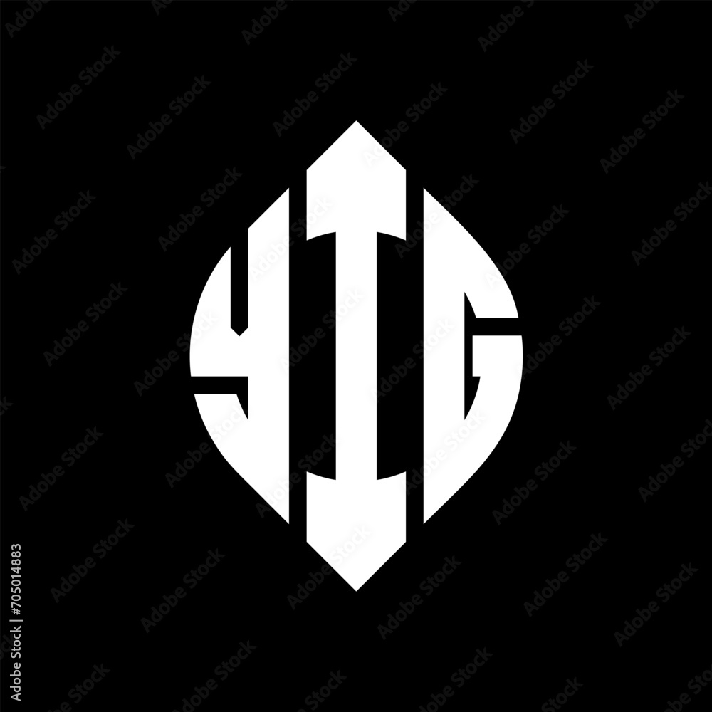 YIG circle letter logo design with circle and ellipse shape. YIG ellipse letters with typographic style. The three initials form a circle logo. YIG circle emblem abstract monogram letter mark vector. YIG circle letter logo design with circle and ellipse shape. YIG ellipse letters with typographic style. The three initials form a circle logo. YIG circle emblem abstract monogram letter mark vector.