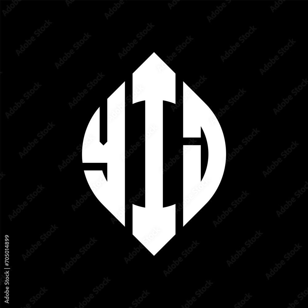 YIJ circle letter logo design with circle and ellipse shape. YIJ ellipse letters with typographic style. The three initials form a circle logo. YIJ circle emblem abstract monogram letter mark vector. YIJ circle letter logo design with circle and ellipse shape. YIJ ellipse letters with typographic style. The three initials form a circle logo. YIJ circle emblem abstract monogram letter mark vector.