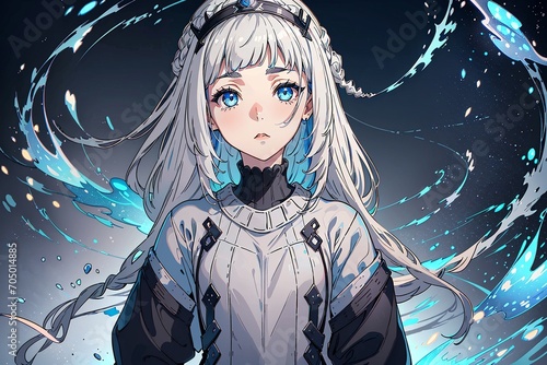 Beautiful anime girl illustration