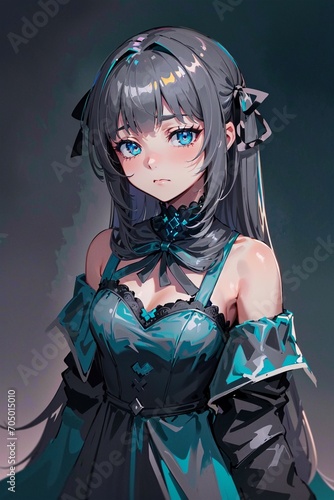 Beautiful anime girl illustration