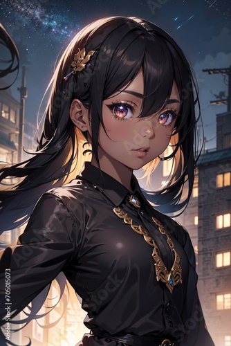 Beautiful anime girl illustration