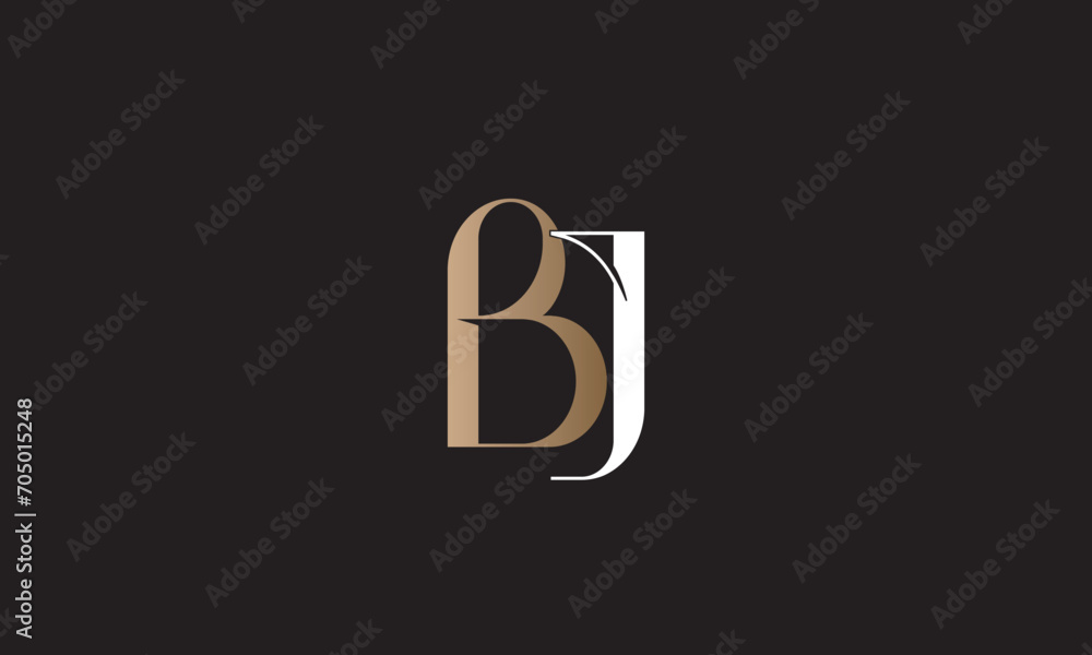 BJ, JB, J, B Abstract Letters Logo Monogram BJ, JB, J, B Abstract Letters Logo Monogram