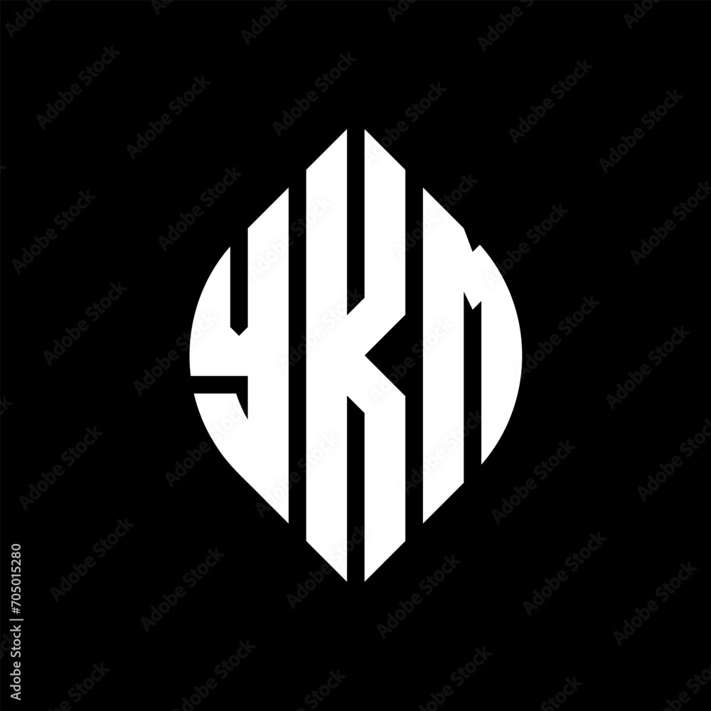 YKM circle letter logo design with circle and ellipse shape. YKM ellipse letters with typographic style. The three initials form a circle logo. YKM circle emblem abstract monogram letter mark vector. YKM circle letter logo design with circle and ellipse shape. YKM ellipse letters with typographic style. The three initials form a circle logo. YKM circle emblem abstract monogram letter mark vector.
