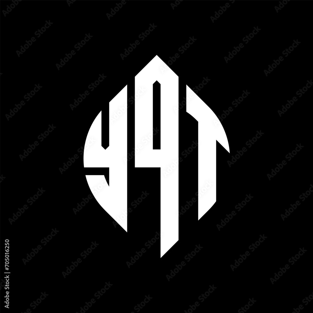 YQT circle letter logo design with circle and ellipse shape. YQT ellipse letters with typographic style. The three initials form a circle logo. YQT circle emblem abstract monogram letter mark vector. YQT circle letter logo design with circle and ellipse shape. YQT ellipse letters with typographic style. The three initials form a circle logo. YQT circle emblem abstract monogram letter mark vector.