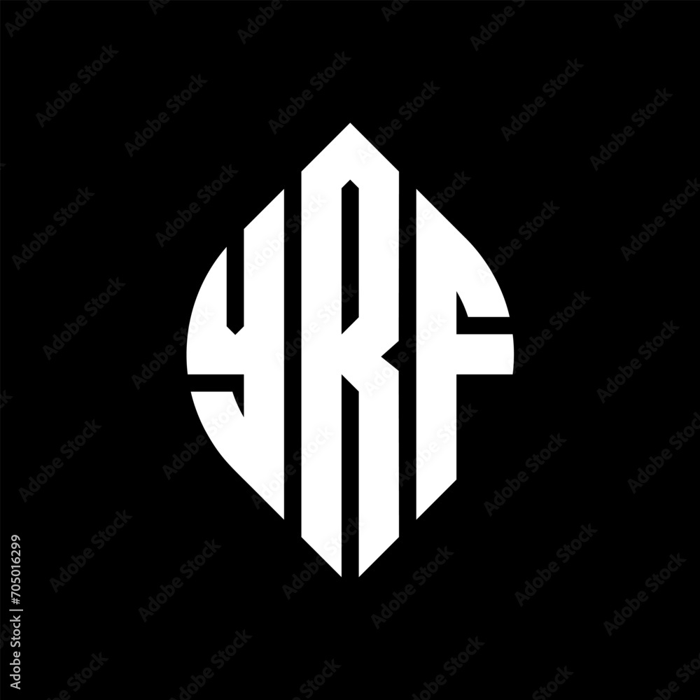YRF circle letter logo design with circle and ellipse shape. YRF ellipse letters with typographic style. The three initials form a circle logo. YRF circle emblem abstract monogram letter mark vector. YRF circle letter logo design with circle and ellipse shape. YRF ellipse letters with typographic style. The three initials form a circle logo. YRF circle emblem abstract monogram letter mark vector.