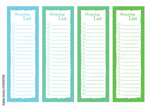 Grocery Shopping list template, printable format A4