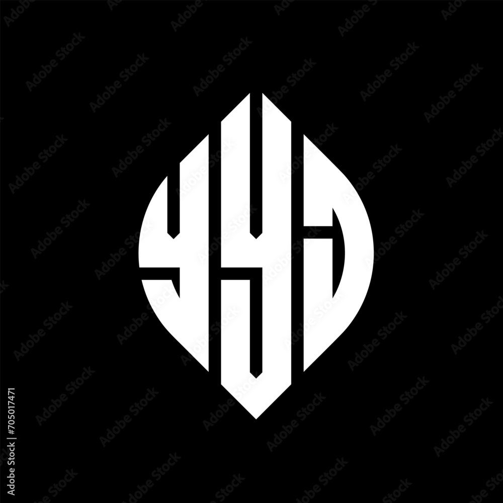 YYJ circle letter logo design with circle and ellipse shape. YYJ ellipse letters with typographic style. The three initials form a circle logo. YYJ circle emblem abstract monogram letter mark vector. YYJ circle letter logo design with circle and ellipse shape. YYJ ellipse letters with typographic style. The three initials form a circle logo. YYJ circle emblem abstract monogram letter mark vector.