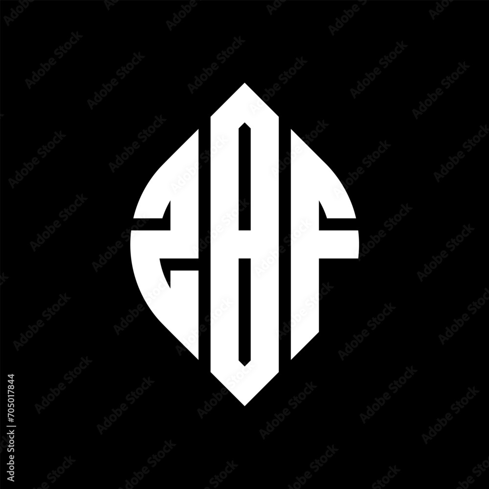 ZBF circle letter logo design with circle and ellipse shape. ZBF ellipse letters with typographic style. The three initials form a circle logo. ZBF circle emblem abstract monogram letter mark vector. ZBF circle letter logo design with circle and ellipse shape. ZBF ellipse letters with typographic style. The three initials form a circle logo. ZBF circle emblem abstract monogram letter mark vector.