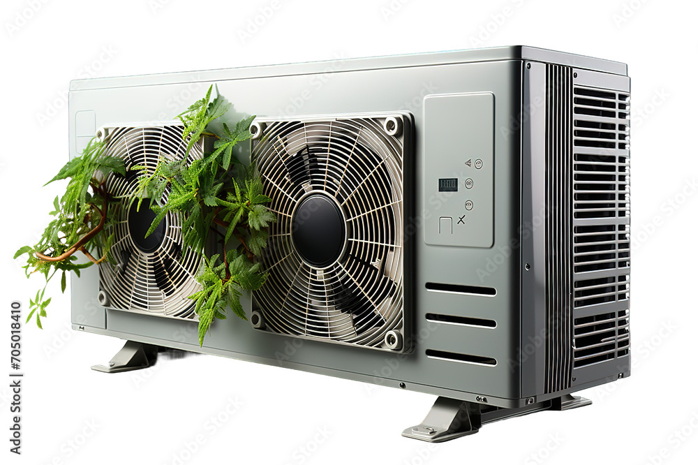 Fototapeta premium Air Conditioner isolated on PNG Background. Generative Ai.