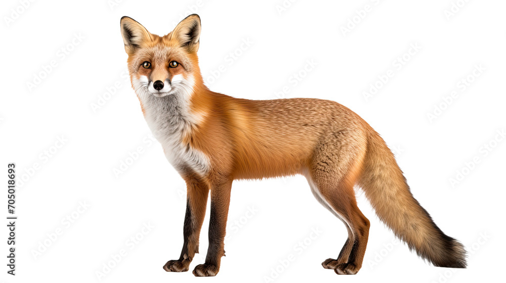 Fox isolated on a transparent background
