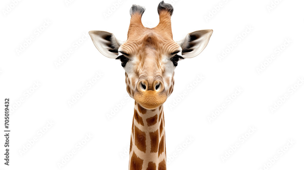 Giraffe isolated on a transparent background