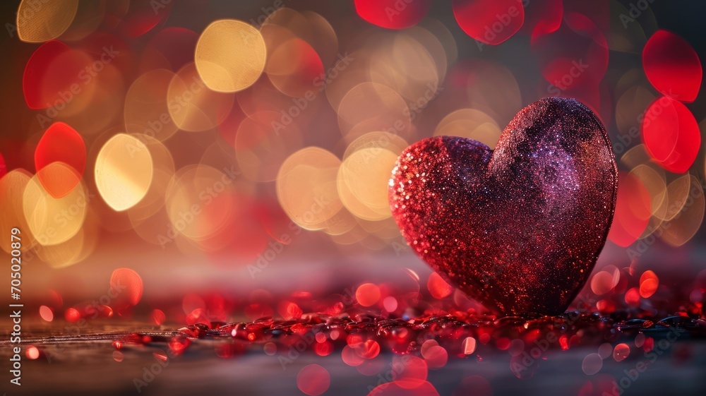 Red heart background, Generative AI Red heart background, Generative AI