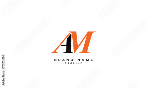 AM, MA, Abstract initial monogram letter alphabet logo design © swabilogos@gmail.com