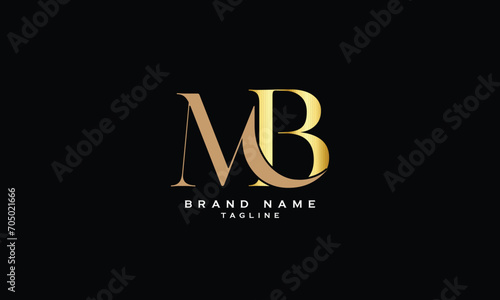 MB, BM, Abstract initial monogram letter alphabet logo design
