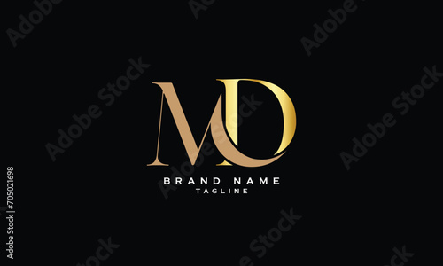 MD, DM, Abstract initial monogram letter alphabet logo design