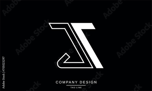TJ, JT, Abstract Letters Logo Monogram