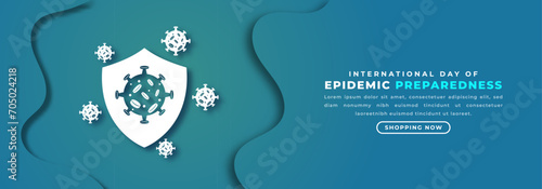 International Day of Epidemic Preparedness Paper cut style Vector Design Illustration for Background, Poster, Banner, Advertising, Greeting Card