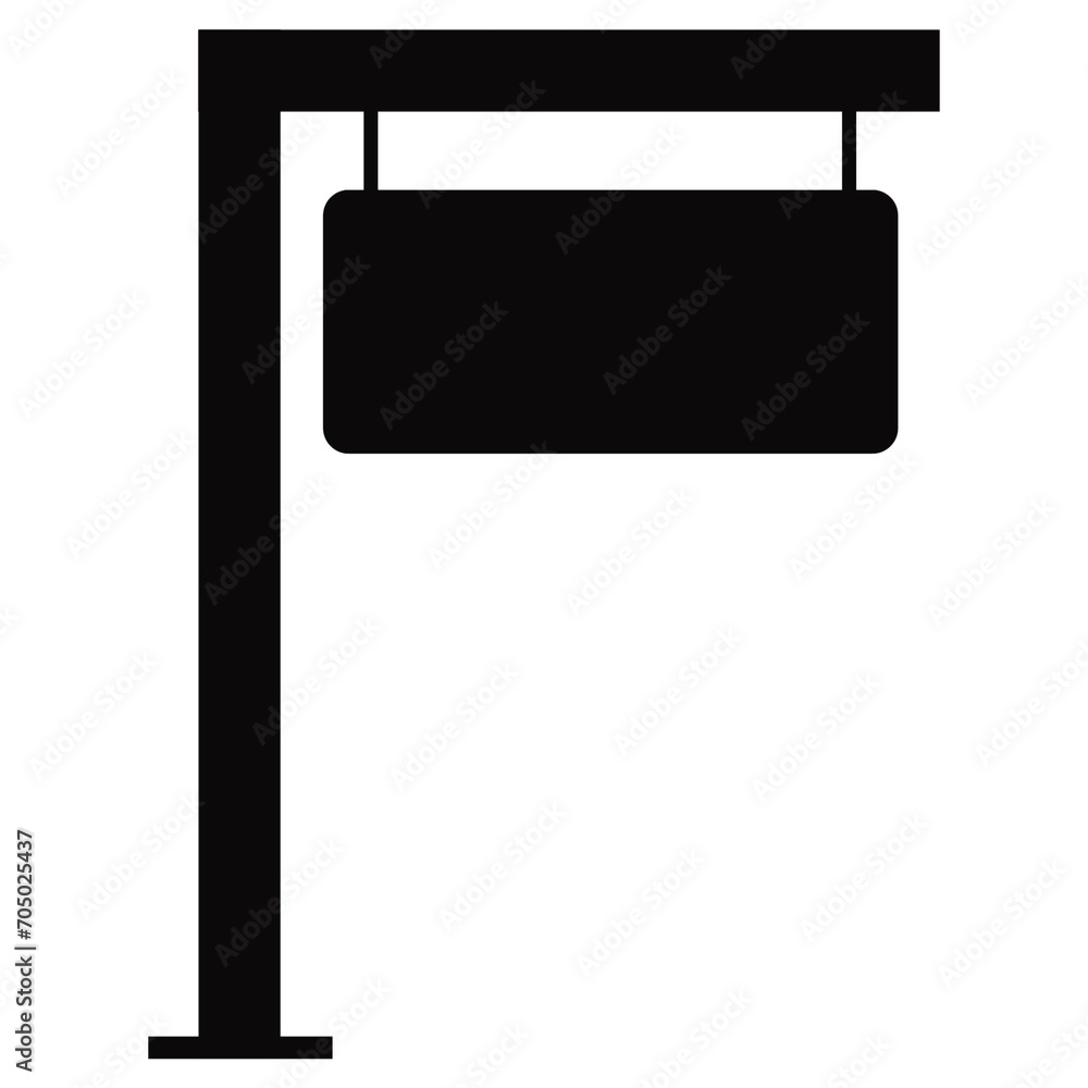 Obraz premium Black Sign Board Icon Isolated on White