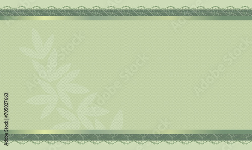 green guilloche background for a banknote with protection