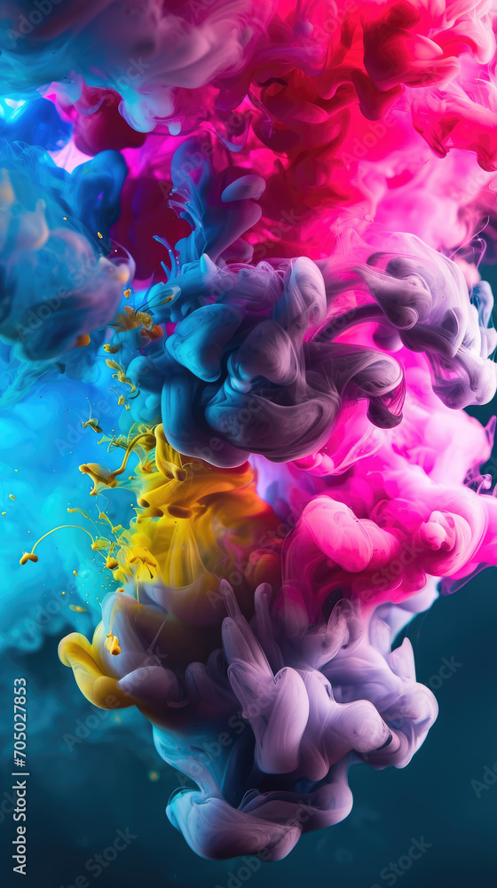 Obraz premium Abstract background. Liquids mixing together
