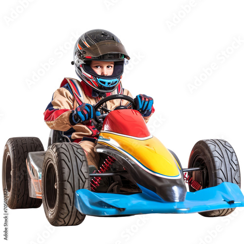 Race Car Driver ,kid isolated on transparent png.