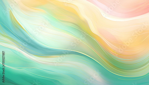 Abstract background with waves. Pastel color curve wallpaper. 