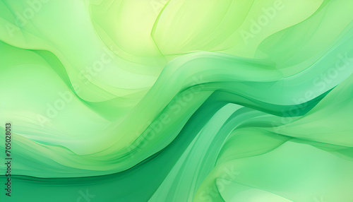 Abstract background with waves. Pastel green curve wallpaper. 