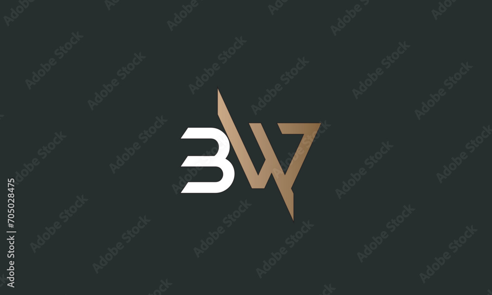 BW, WB, W, B Abstract Letters Logo Monogram BW, WB, W, B Abstract Letters Logo Monogram
