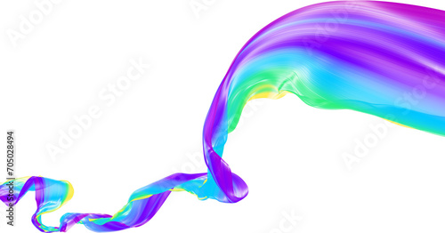 Fabric Flowing Cloth Wave  Waving Multicolor Silk Flying Textile  3d render