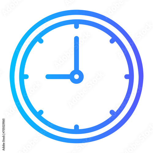 clock gradient icon